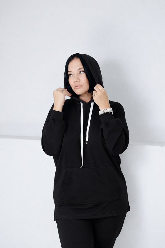 Black Ponti Hoody&Trackpant