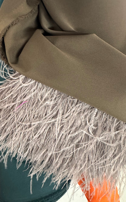 Brown - Feathered kaftan