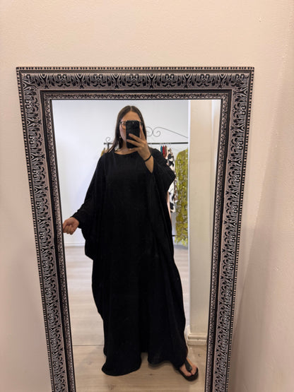 Black Airflow Kaftan