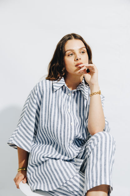 LINEN Nautical Stripe - Co-Ord Set