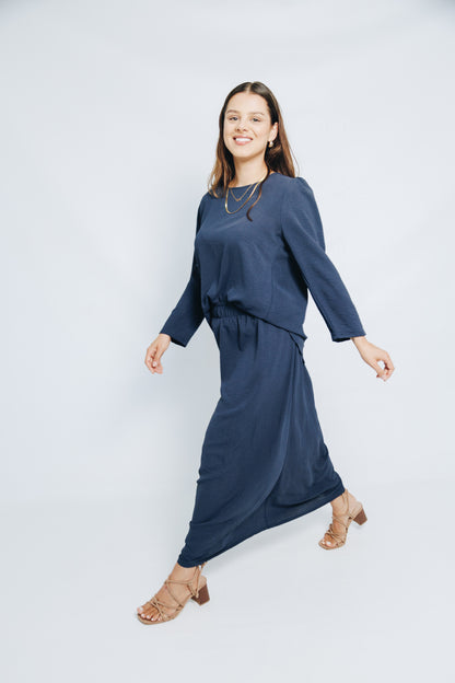 Navy-Skirt&Tunic Set