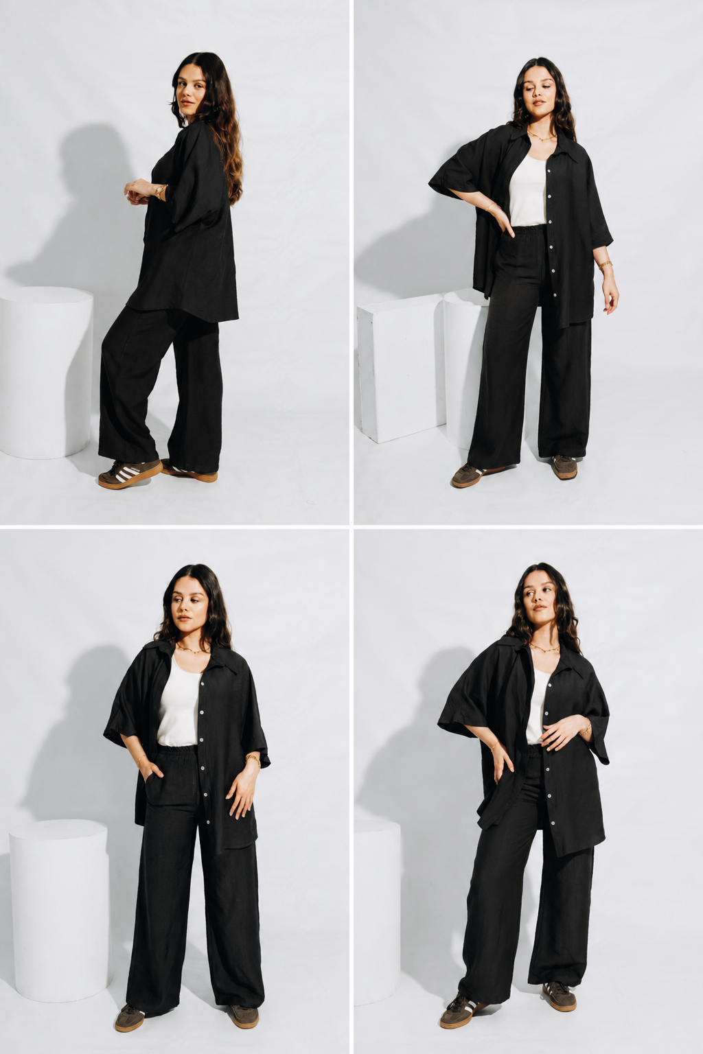Black Linen Co-Ord Set