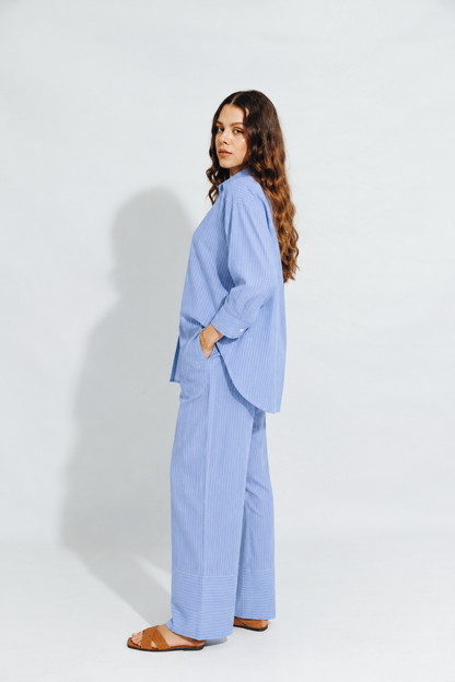 Essential Shirt&Wide Leg Trouser