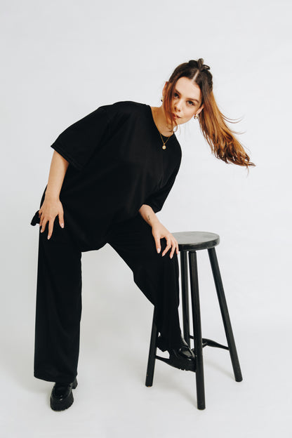 Black Tshirt&Trouser
