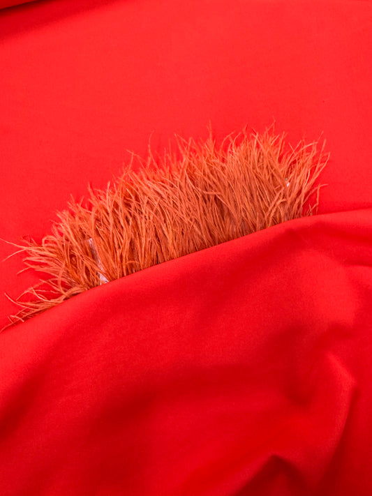 Tangerine-Feathered Kaftan