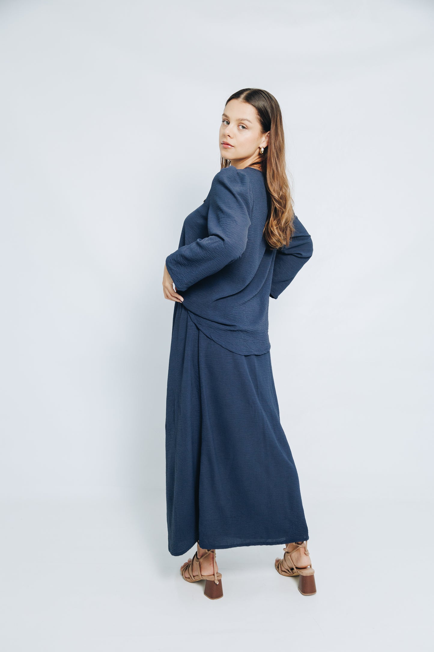 Navy-Skirt&Tunic Set