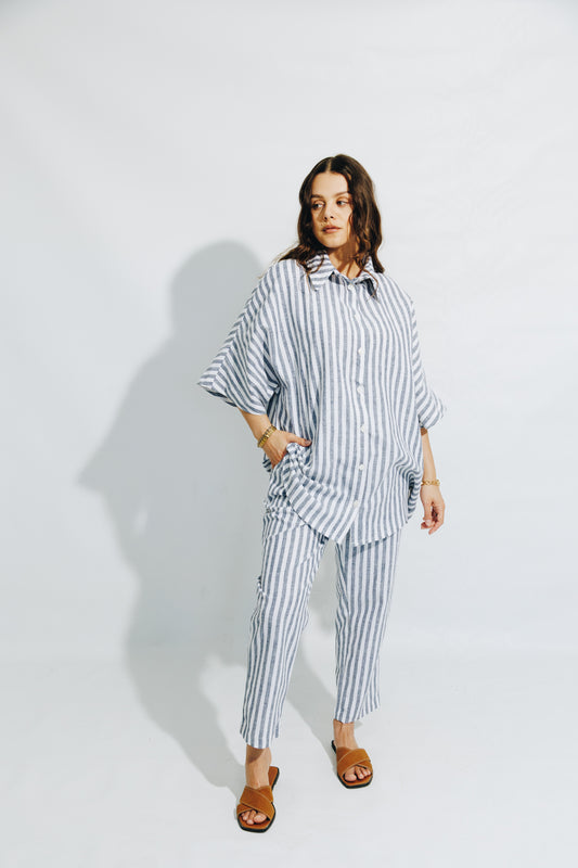 LINEN Nautical Stripe - Co-Ord Set
