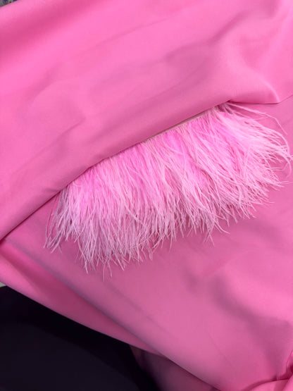 Pink-Feathered Kaftan