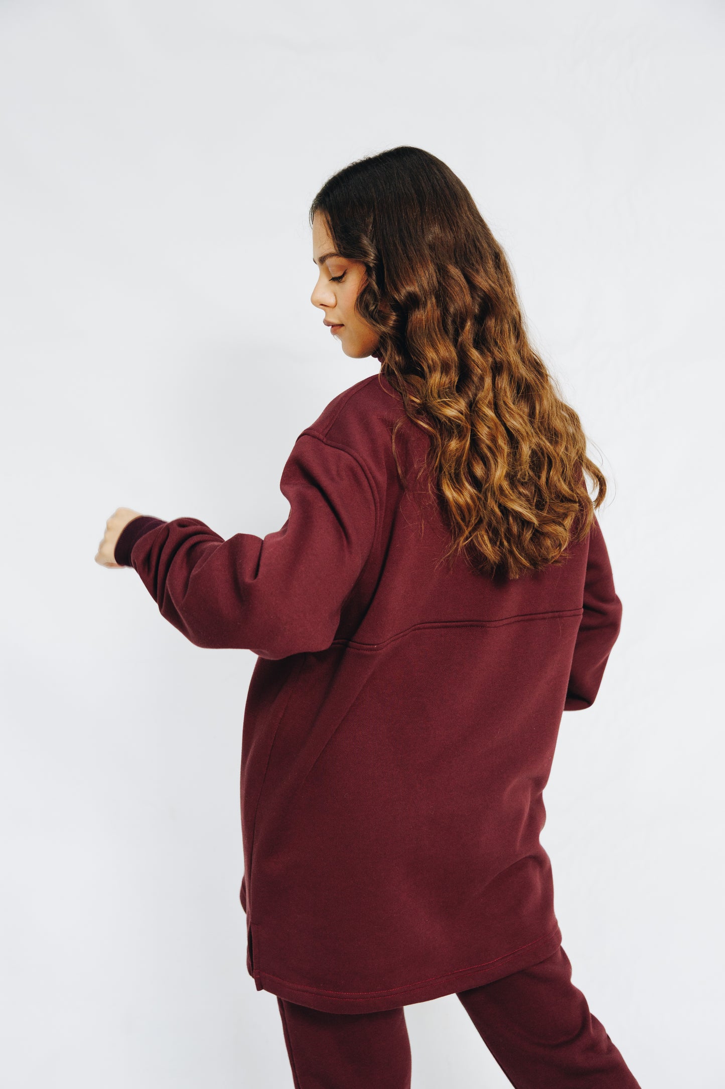 Burgandy Zipper Track Set