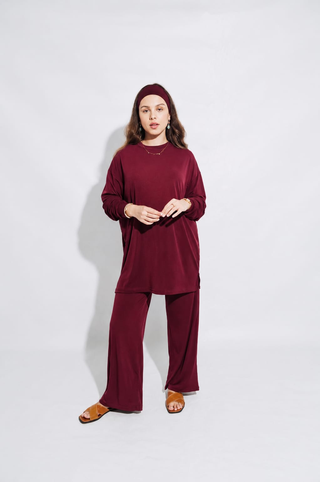 Burgandy Luxe Lounge Set