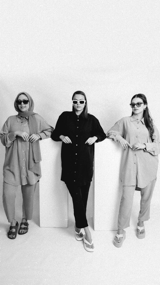 Black Airflow-Essential Shirt&Trouser