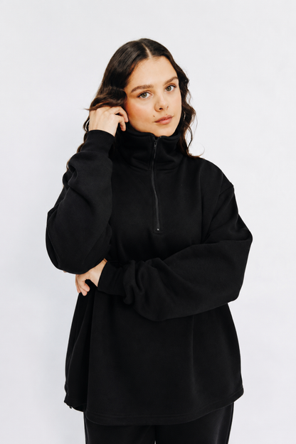 Black 2 piece Zip Up Track Set