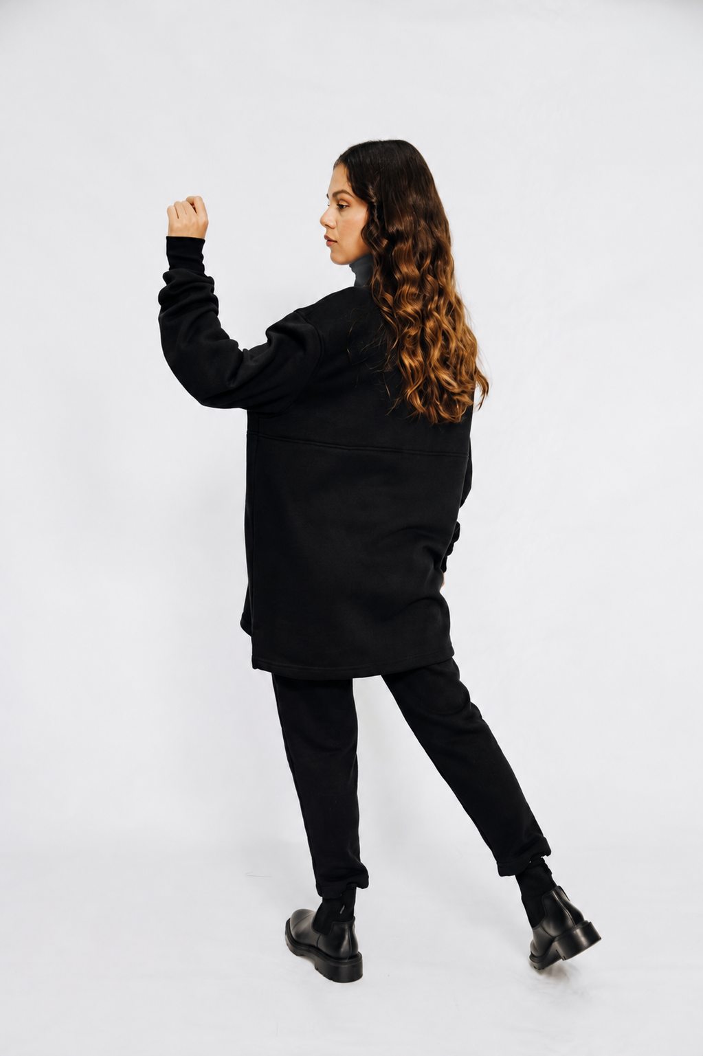 Black 2 piece Zip Up Track Set