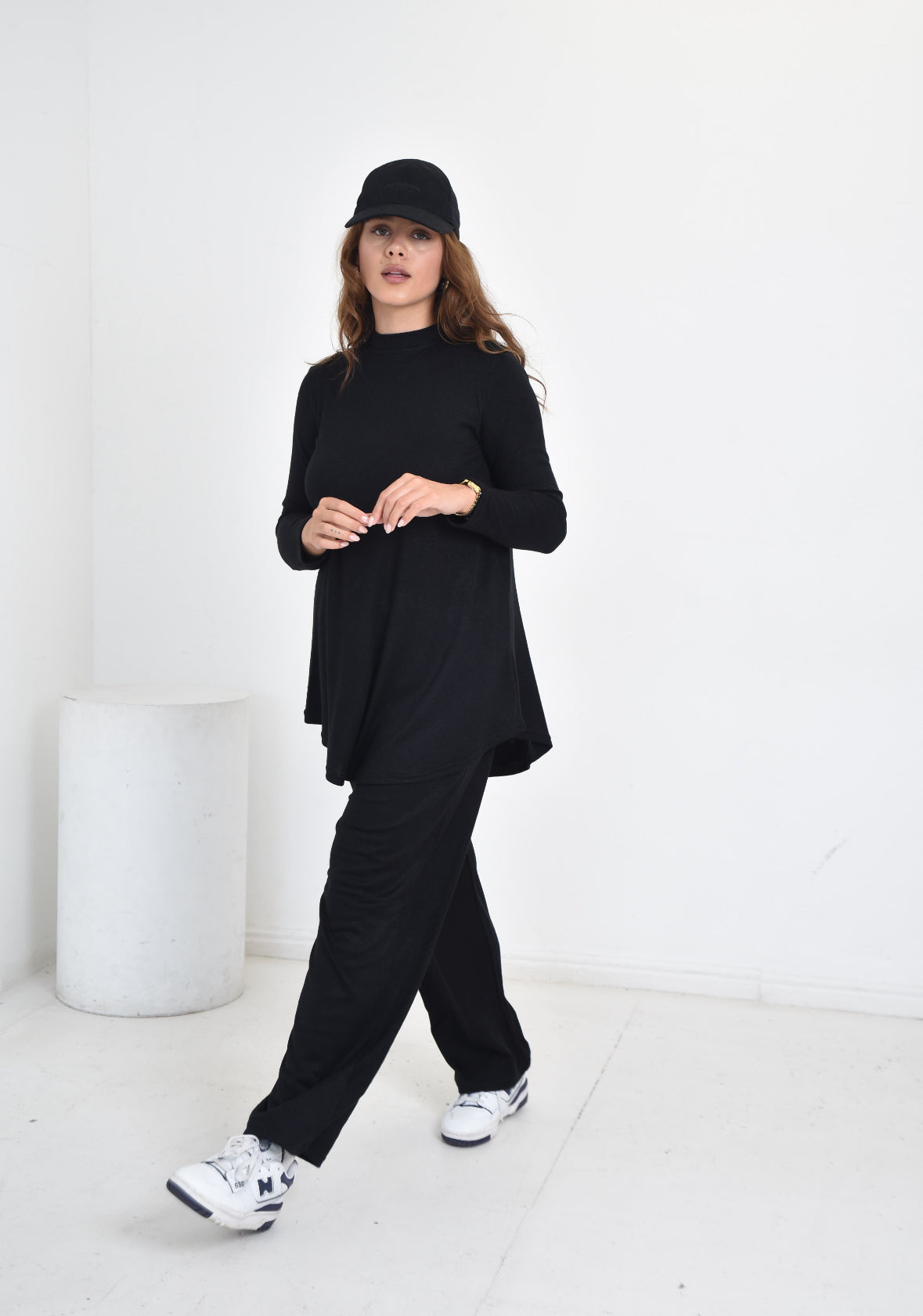 Black Knit Swing Top Set