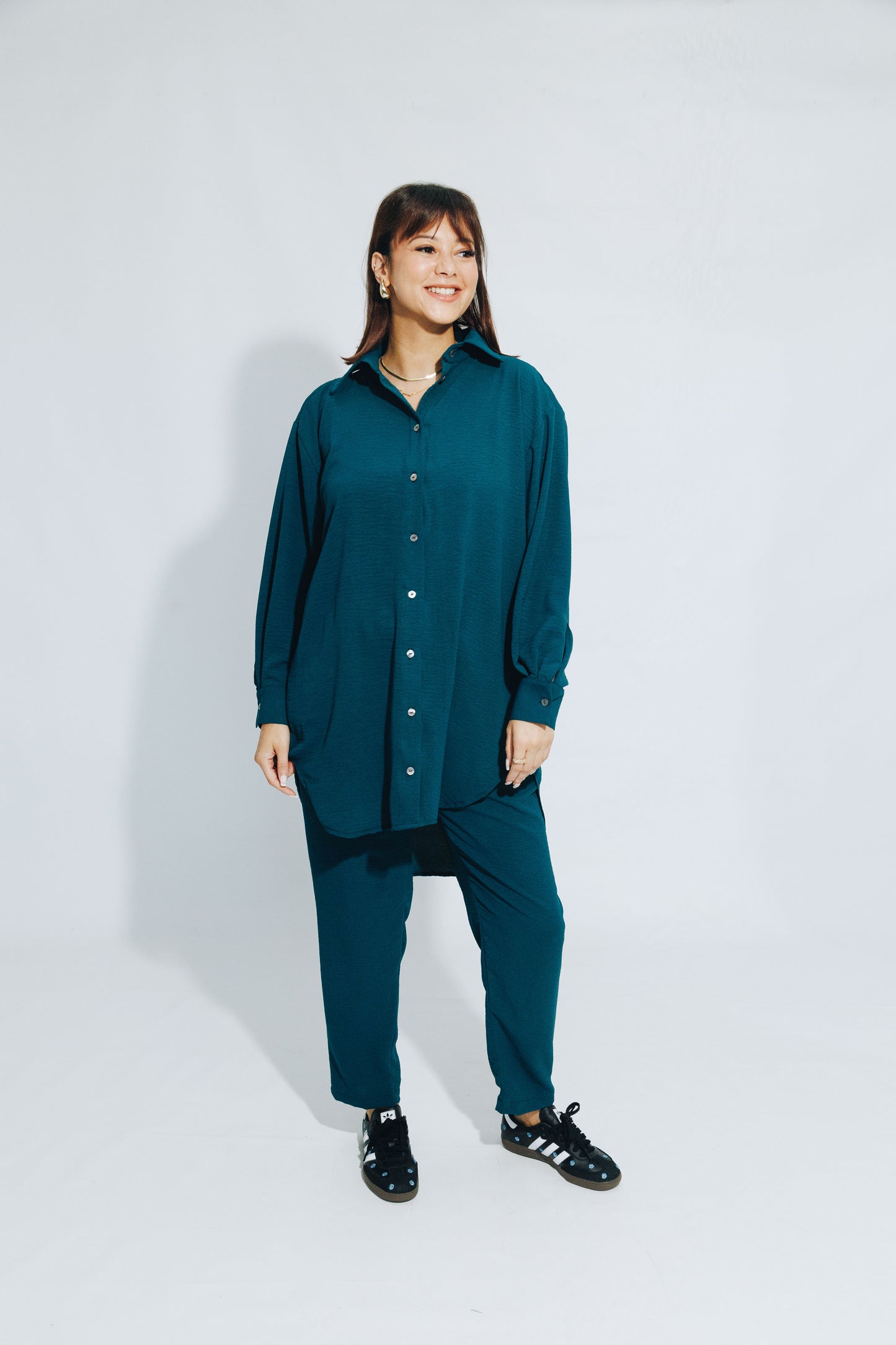 Sea Blue Essential Shirt&Trouser