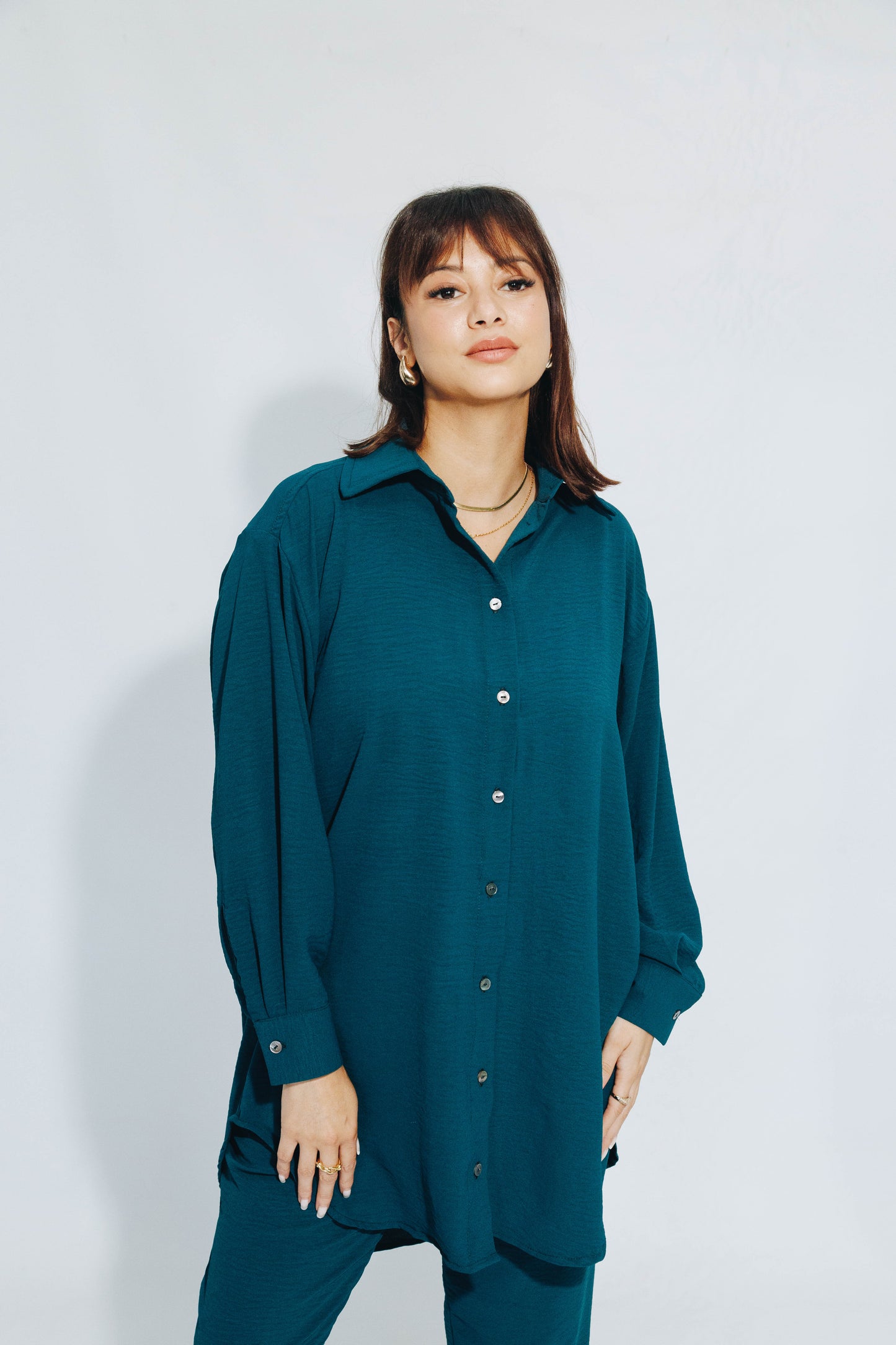 Sea Blue Essential Shirt&Trouser