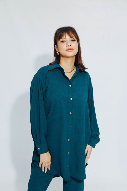 Sea Blue Essential Shirt&Trouser
