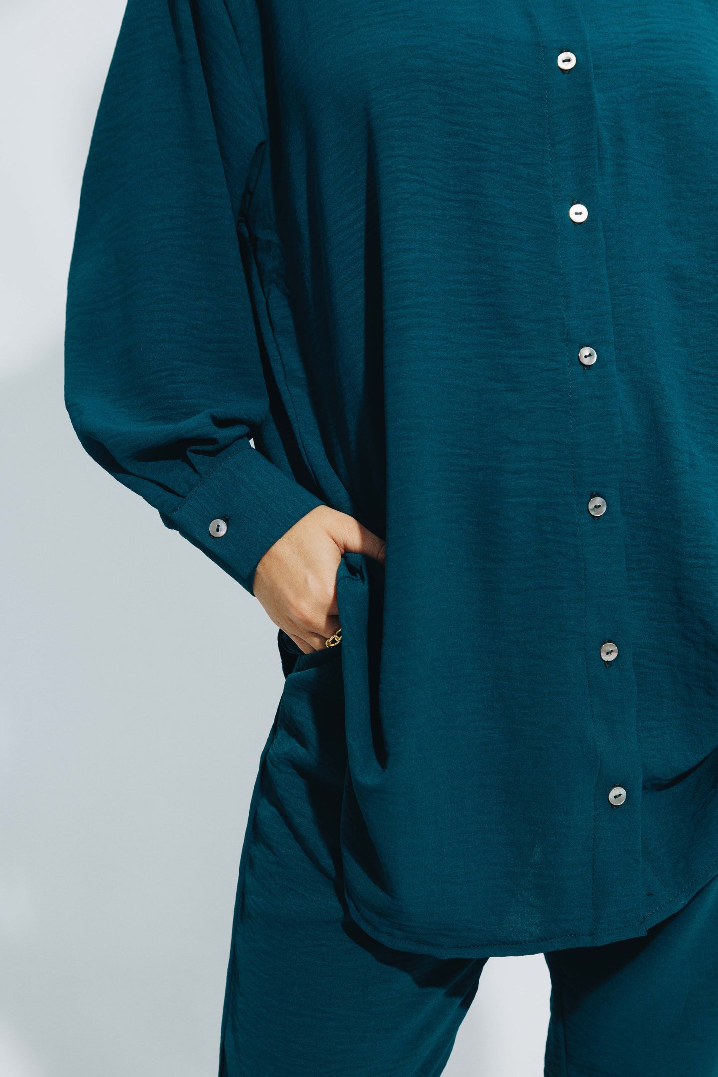 Sea Blue Essential Shirt&Trouser