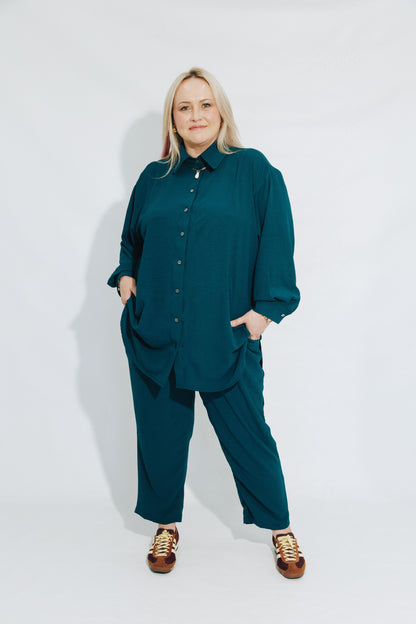 Sea Blue Essential Shirt&Trouser