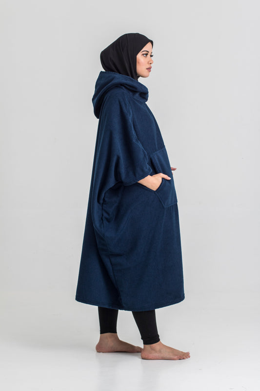 Royal blue-Beach Poncho